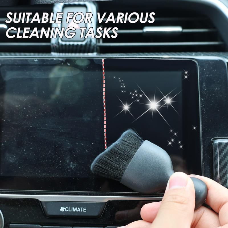 Car Cleaning Brush Universal Auto Air Outlet Detail Brush Car Interior Dead Corner Gap Dust Removal Brush with Dustproof Lid