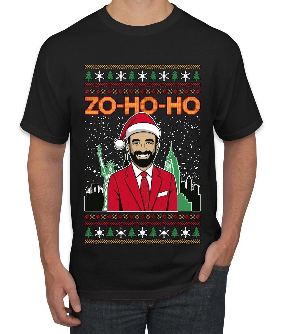 Zo Ho Ho Zohran Mamdani NYC Ugly Christmas Men s T- Shirt 3XL