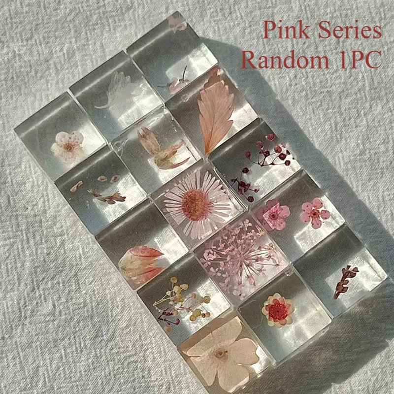 2025 5/10/20Pcs Handmade Desk Decoration DIY Eternal Flower Creative Plant 3D Specimen Squares Gift Ornament Randomly 16MM