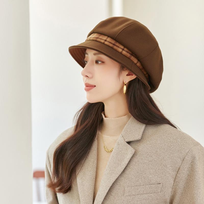 

Новая шляпа для женской моды и универсальная шерстяная шляпа рыбака для зимы, ветрозащитная и теплая, с литературным темпераментом, шляпа-ведро One Size