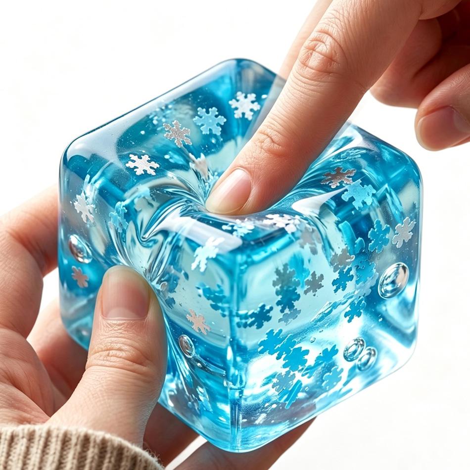 Bai Fen Bai Toys Toys Squishy Snowflak Cube Squeeze Toy Maltose Squeeze Toy Squishy Square Fidgets Funny Anti-Stress Sensory Toy For Adults Gift Presents