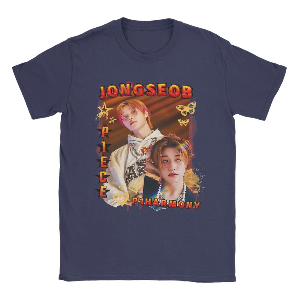 Unisex P1Harmony Jongseob Korean Group KPop T Shirts Cotton Tops Leisure Short Sleeve Crew Neck Tees Plus Size TShirts