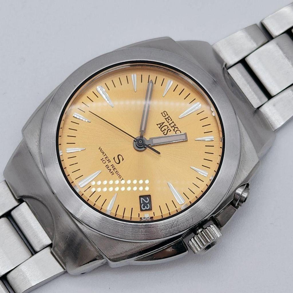 Used In Operation/with Translation SEIKO SUS AGS 5M42-0E50 Men's Watch Seiko SUS