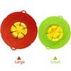 2 Pezzi Tappo Anti-Sversamento Copri Pentola Protezione Anti-Trabocco Tappo in Silicone per Pentola Schermature Anti-Schizzi Strumento da Cucina Multifunzione Verde