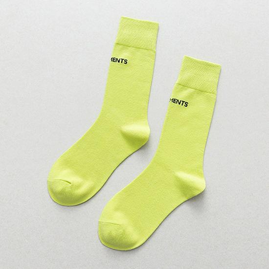 

Zhuji Women s Korean Style Letter Print Mid-Calf Socks - Trendy College-Style for Spring and Autumn One Size