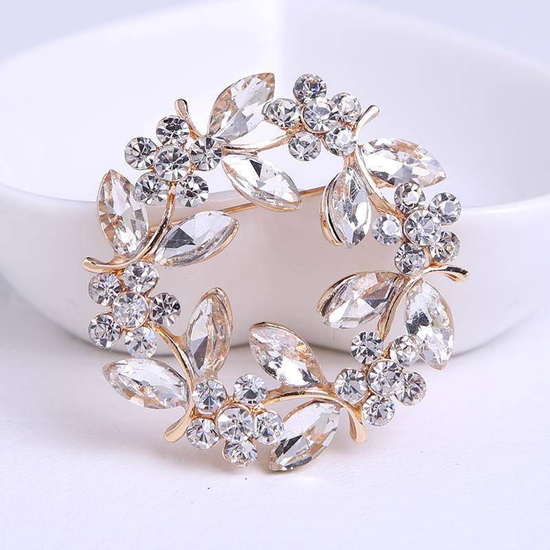 Damen Mädchen Mode Elegant Kristall Girlande Brosche Abzeichen Kreativ High-End Exquisit Damen Kleidung Mantel Anstecknadel Zubehör Geschenk