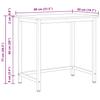 White Table 80 x 50 x 77 cm Engineered Wood and Steel