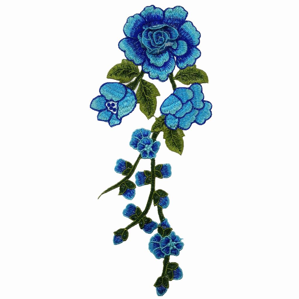 3D Multi-Layer Eight-Color Water-Soluble Rose Embroidery Patch for DIY Clothing Accessories