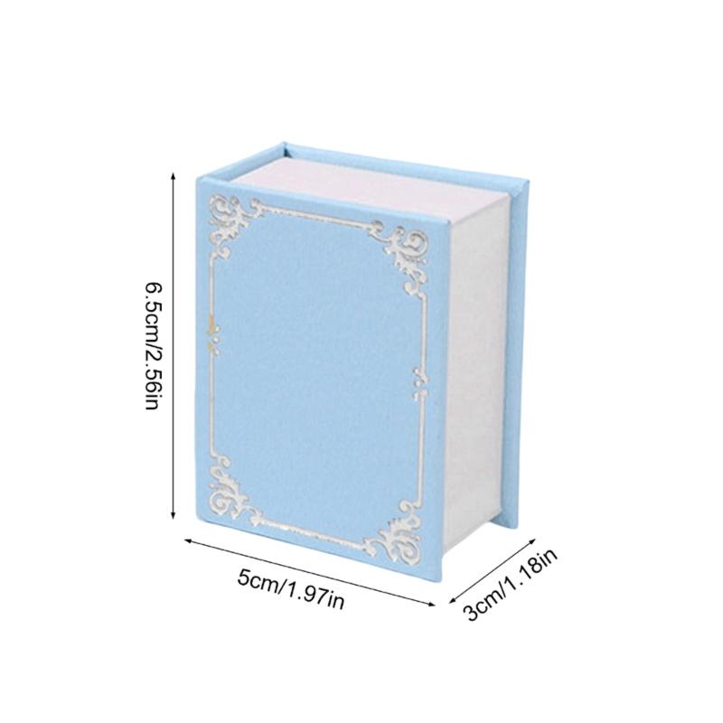 Vintage Buchförmige Schmuckaufbewahrungsbox Tragbar für Ringe Anhänger und Ohrstecker Mit Magnetverschluss Designs