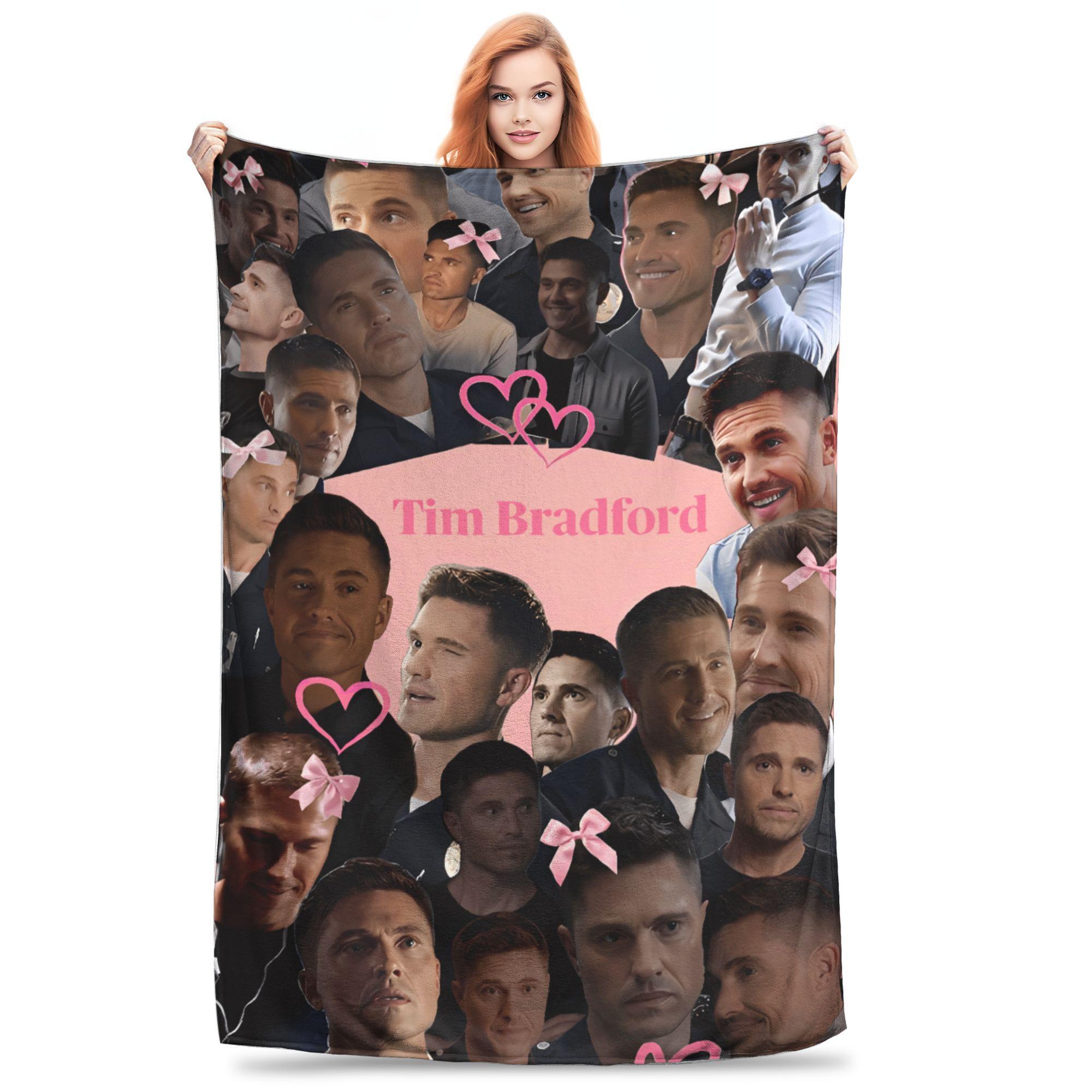 Happy Adults Toys Unisex Tim Bradford Tv Series Blanket Quality Warm Throw Blanket Winter Boy Girl Couch Chair Sofa Bed Street Trend Bedspread