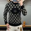 Heren gebreide jacquard trui in Europese stijl - Trendy, Hoge kwaliteit, Casual, Lange mouw, Ronde hals.