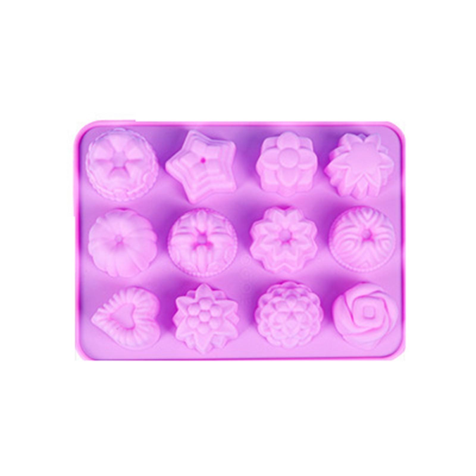 

Cake Mold Rose Flower Chrysanthemum Silicone Baking Pan Tray Chocolate Candy Jelly Muffin розовый