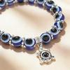 Turkish Evil Eye Bracelet for Men Women Blue Beaded Handmade Charm Jewelry with Butterfly Pendant charm bracelet jewelry