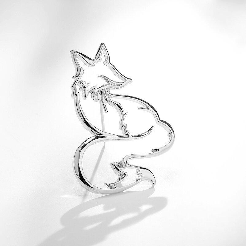 

Полая брошь-лиса, Высококлассная, Изысканный и Модный аксессуар для костюма и свитера, Элегантная и Индивидуальная брошь