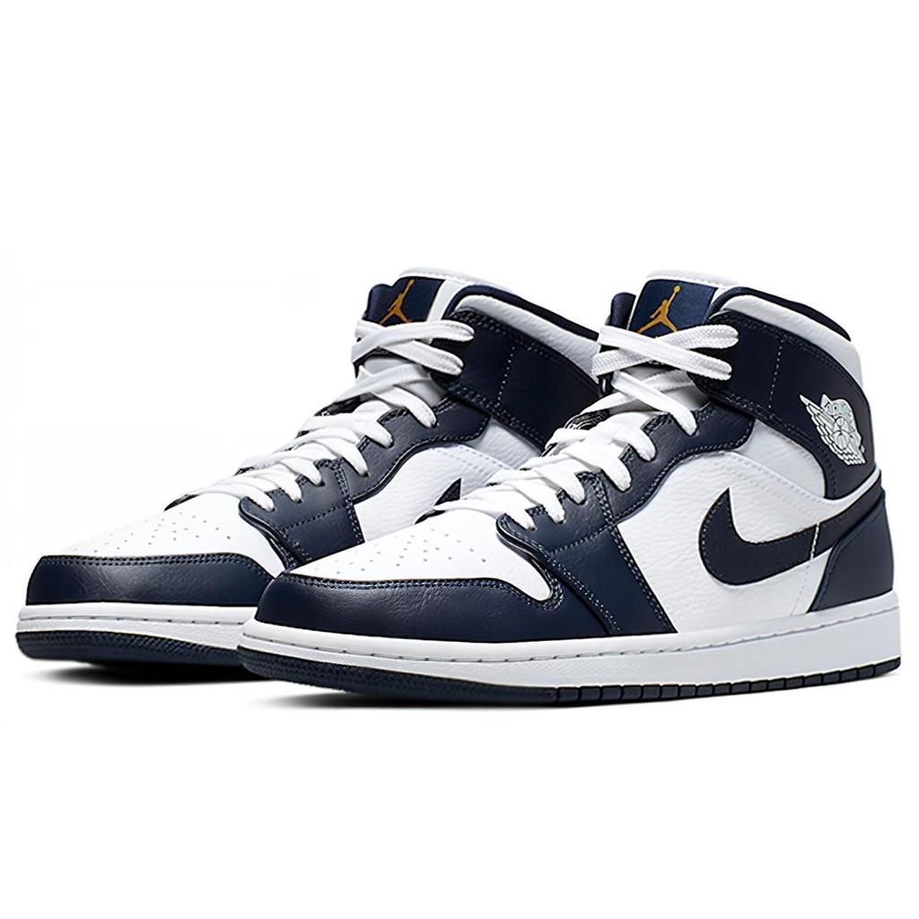 Air Jordan 1 Mid 'Obsidian White' 554724-174