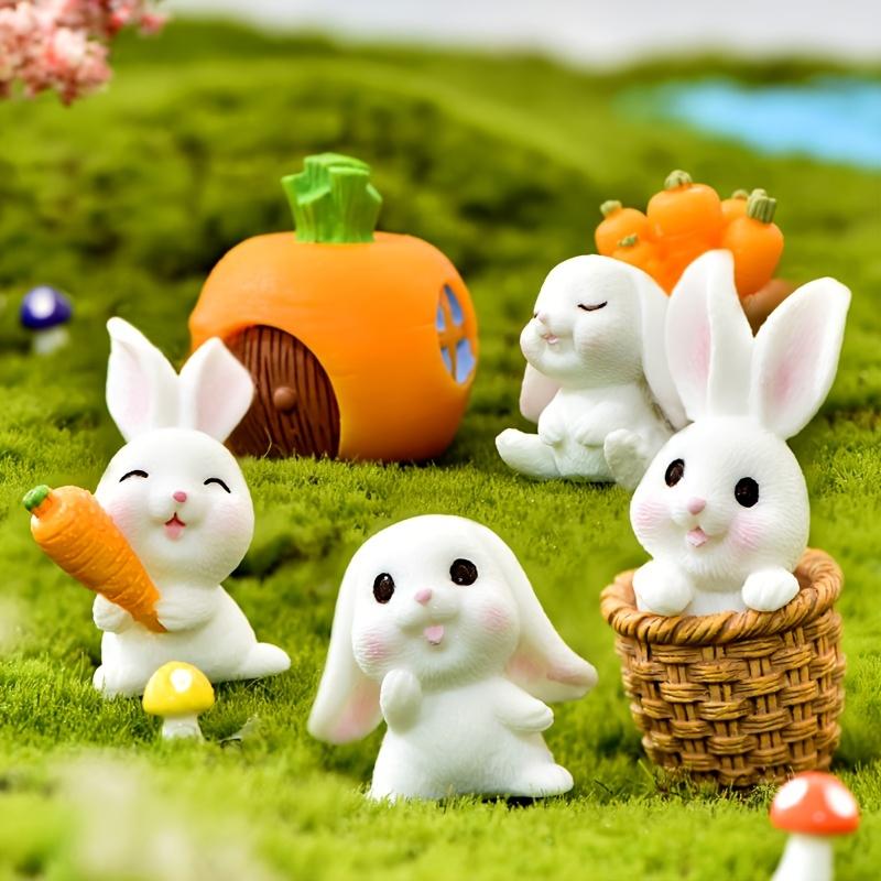 7pcs Little White Rabbit Desktop Decoration Ornaments Easter Decoration Party Decorations