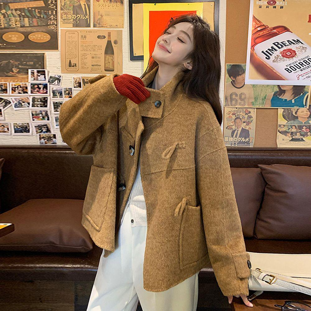 Trendy Woolen Coat: Thick, Warm, Loose-Fit for Autumn/Winter