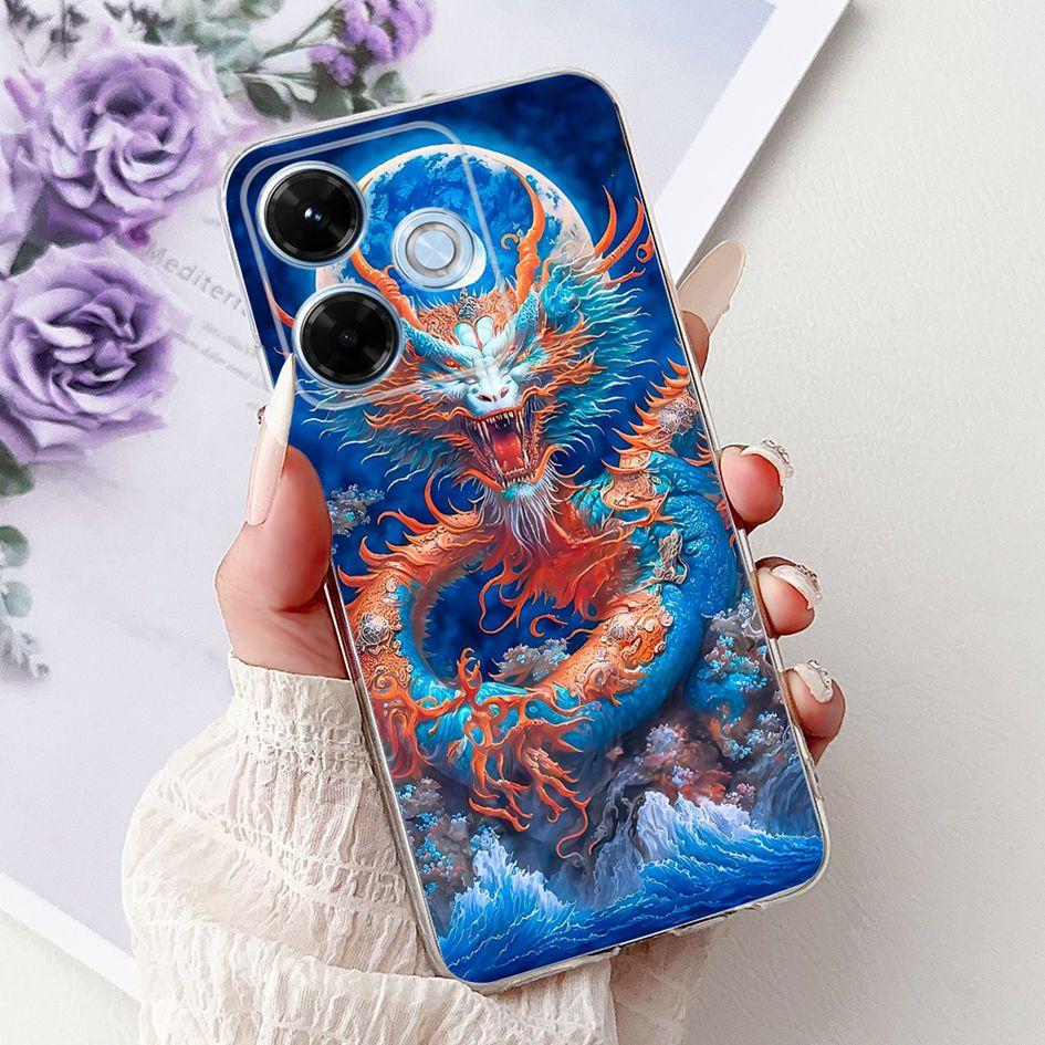 New For Xiaomi Redmi 13x 4G Case Cute Cartoon Panda Machine Flower TPU Soft Silicone Cover For Xiomi Redmi 13X Shockproof Bumper