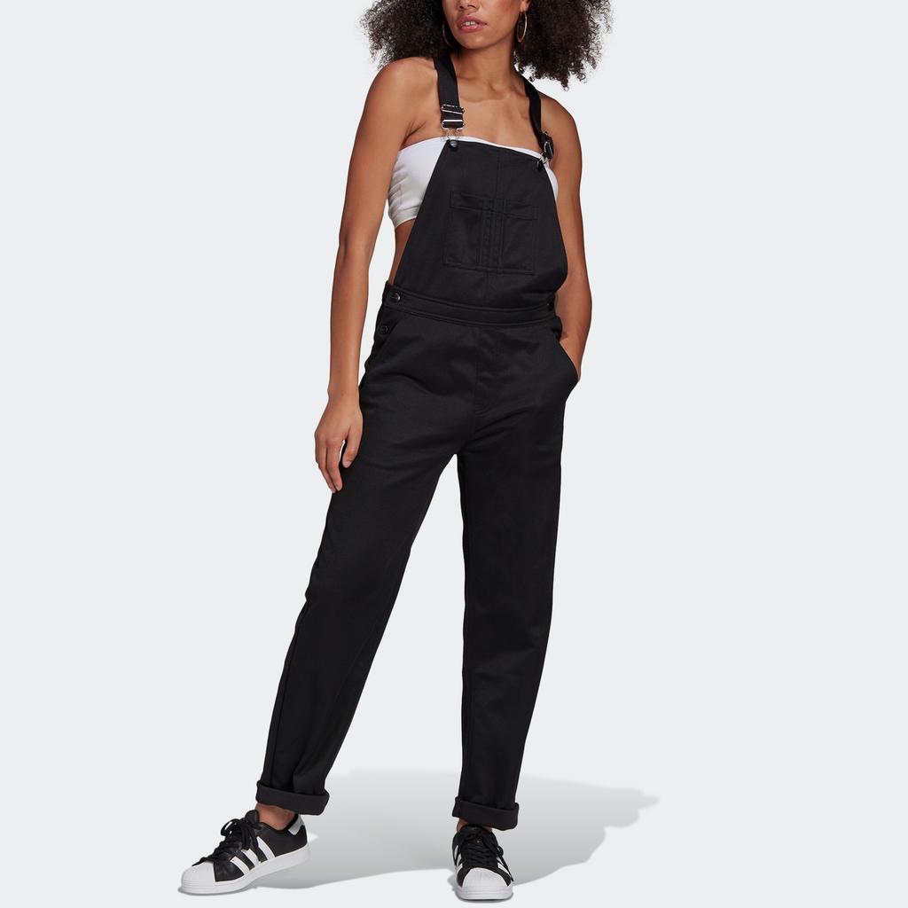 Adidas Originals R.Y.V. Džínové lacláče Jednobarevné Vintage Styl Overaly Dámské Lacláče Černé GN4261