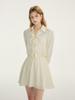 Sinseuden Cream Ruffle Mini Dress