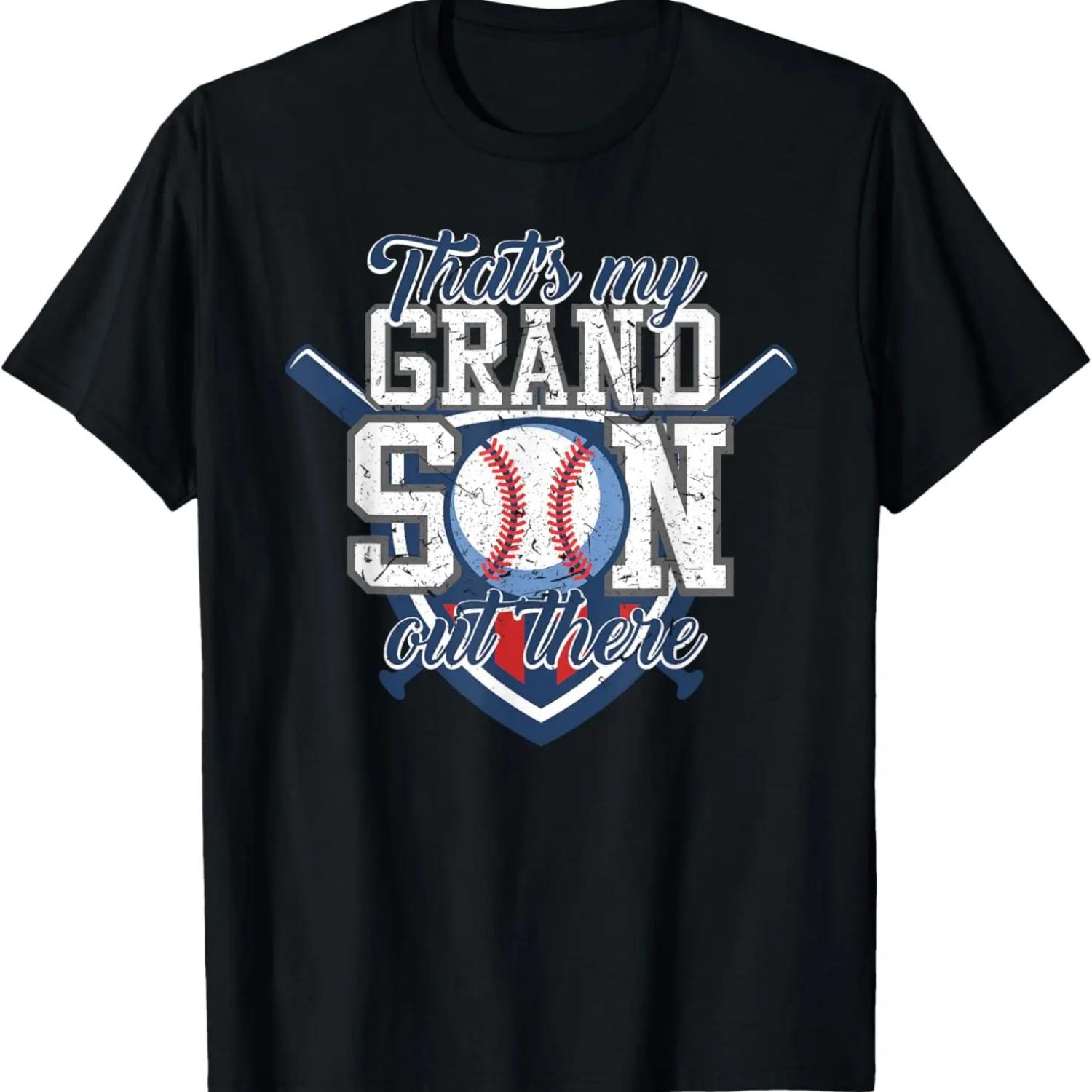 That s My Grandson Out There Baseball Grandparents Tee Gift T-Shirt S