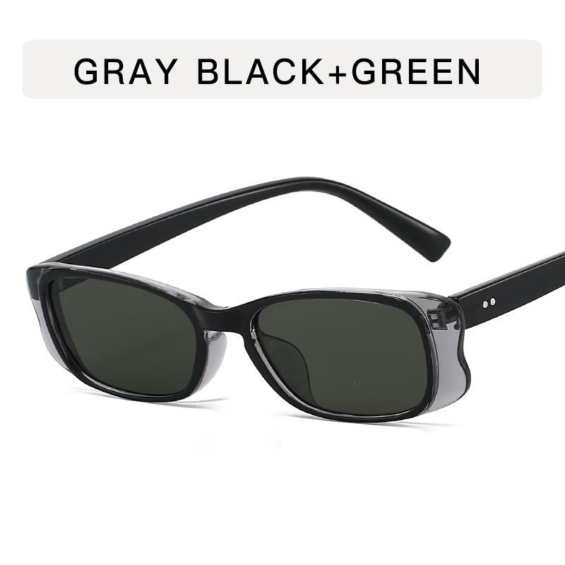 European American Style Woman Sun Glasses Rectangle Shape Anti-glare Sunglasses Men Driving Travelling Sunglasses
