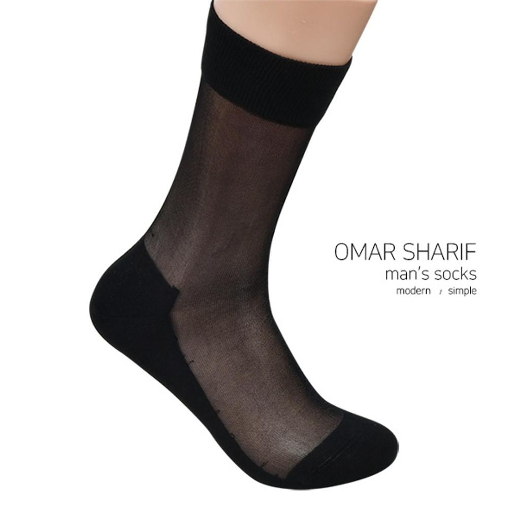 

[Yongshin] Double-layered cotton-reinforced silky double-layered gentleman s long socks Black (5 pairs)