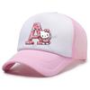 Hello Kitty Baseball Cap for Kids Adult Cartoon Letter Mesh Cap Kawaii Peaked Hat Pink Summer Cap Girls Woman Accessories Gift