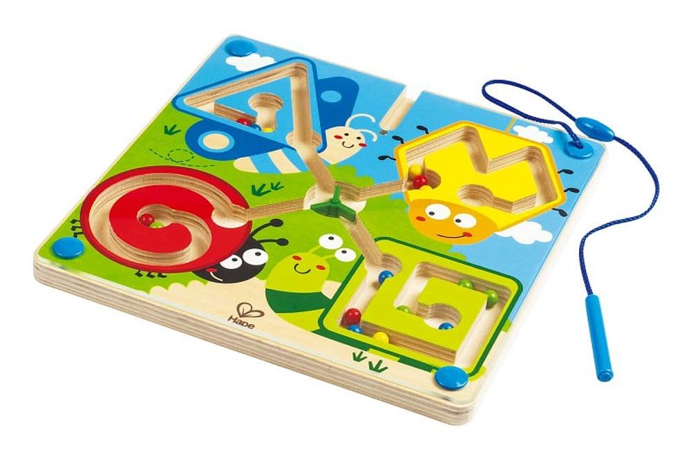 Hape Bug Rolling Maze, 24.5 x 24.5 x 2.1 cm, Ages 3 and Up, Wooden Pretend Play Toy, E1709