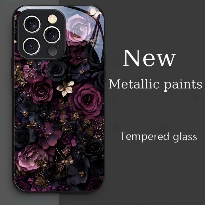Glass Phone Case Metal Mesh Design for iPhone 17 Air 16 Pro 15 PM 14 13 12 mobile protection cover fashion Soft Edge & Hard Case