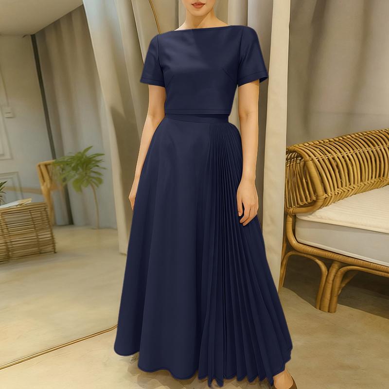 ZANZEA Bluză cu mânecă scurtă pentru femei și fustă lungă, seturi de costume din două piese de vară