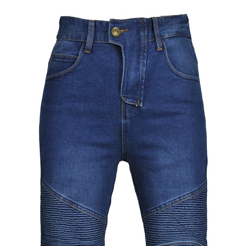 VOLERO Women's Casual Retro Stretch Motorcycle Jeans: Biker Pants for Racing & Anti-fall Protection