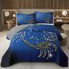 12 Constellation Astrology Bedspreads Zodiac Coverlet Boho Exotic Twin King Bedding Set Reversible Grey Quilted Bedspread Cover