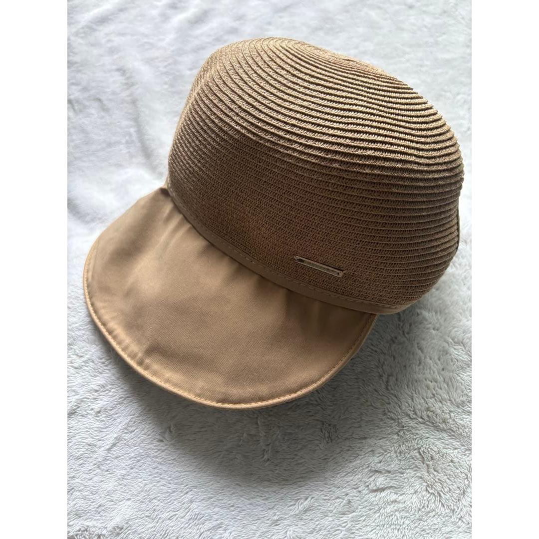 Used BEAMS GOLF straw hat style hat beige