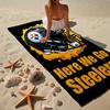 Pittsburgh Steelers Logo Microfiber Beach Towel, Lightweight And Quick-Dry, for Summer Travel, Beach Essential, Swimming Pool