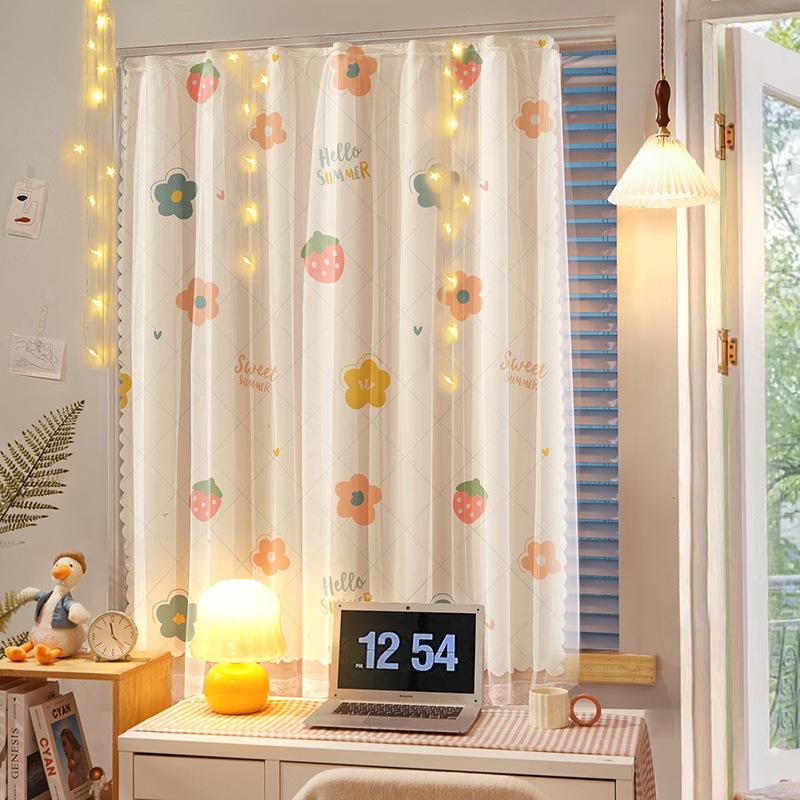 Velcro Blackout Curtains with Free Installation - Windproof & Punch-Free Door Voile