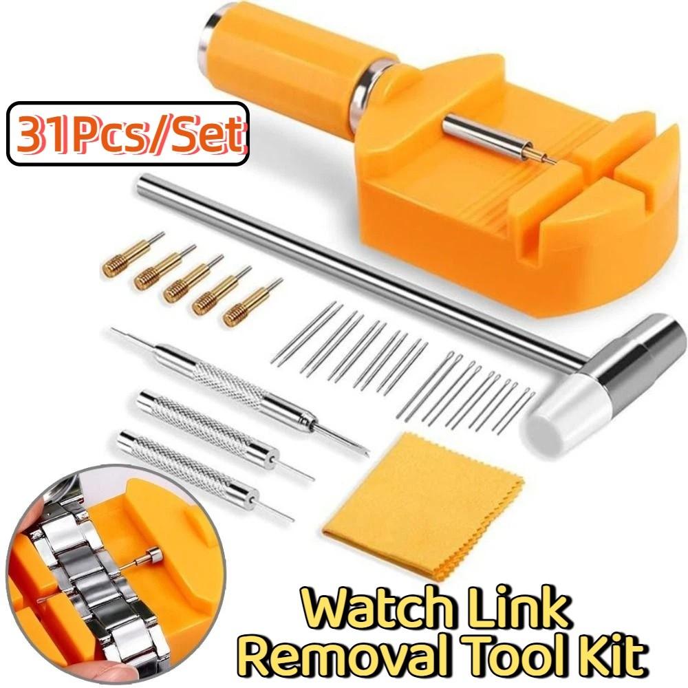 31Pcs/Set Pin Extraction Watch Link Removal Tool Kit Watch Strap Repair Tool Kit Watch Accessories