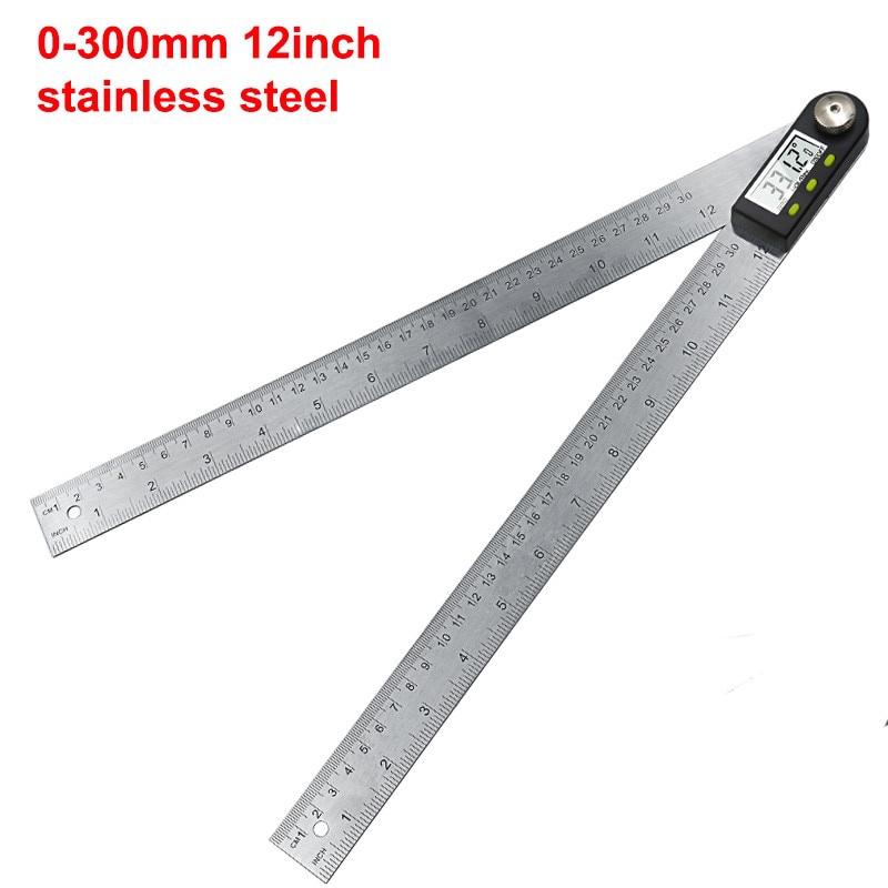300mm 12inch Digital protractor Angle ruler 200mm 8inch angle Finder Meter Stainless Steel 360 degree goniometer inclinometer