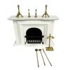 8Pcs/Set Dollhouse Mini Fire Tool Shovel Candlestick Bracket Simulation Mini Model Scene Fireplace Accessories Decoration