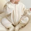 Korean-Style Children's Clothing, Same Style as Little Orange, Waffle-Patterned Baby Jumpsuit, Anti-Dirt Outdoor Wear