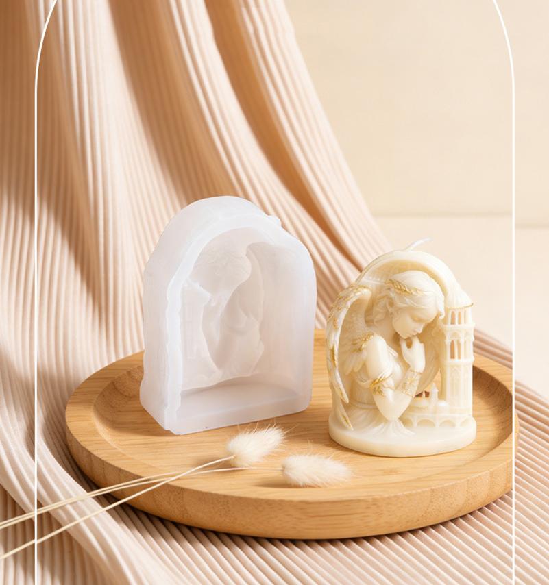 Angel Castle Scented Candle Silicone Mold Diy Creative Angel Doll Diffuser Stone Decoration Silicone Mold