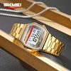 SKMEI 2514 Luxury Retro Digital Sport Watch for Men Stainless Steel Military Waterproof Wristwatch Mens Clock 1123 Reloj Hombre