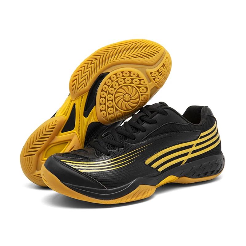 

New Men Professional Volleyball Shoes Badminton Shoes Lightweight Indoor Sport Tennis Training Sneakers Sports Shoes Ping Pong 35 чорний