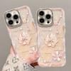 Crystal Flower Bracelet Apple 17promax Mobile Phone Case Iphone16 for 15 Light Luxury Premium 14 New 13