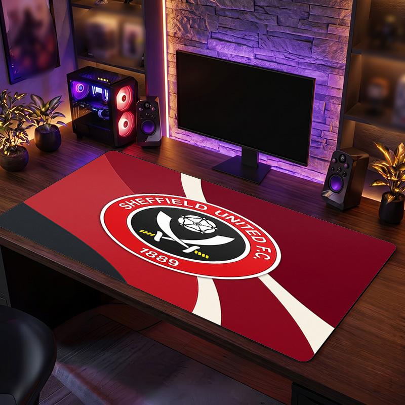 Sheffield United Football Print Large Mouse Pad, Anti-Slip Extended Gaming Desk Mat for Office Home