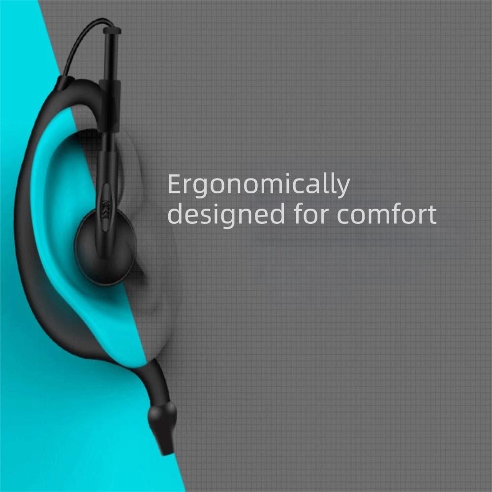 Earhook Design Walkie-Talkie Headset Over Ear Walkie Wired Headset  Professional Use