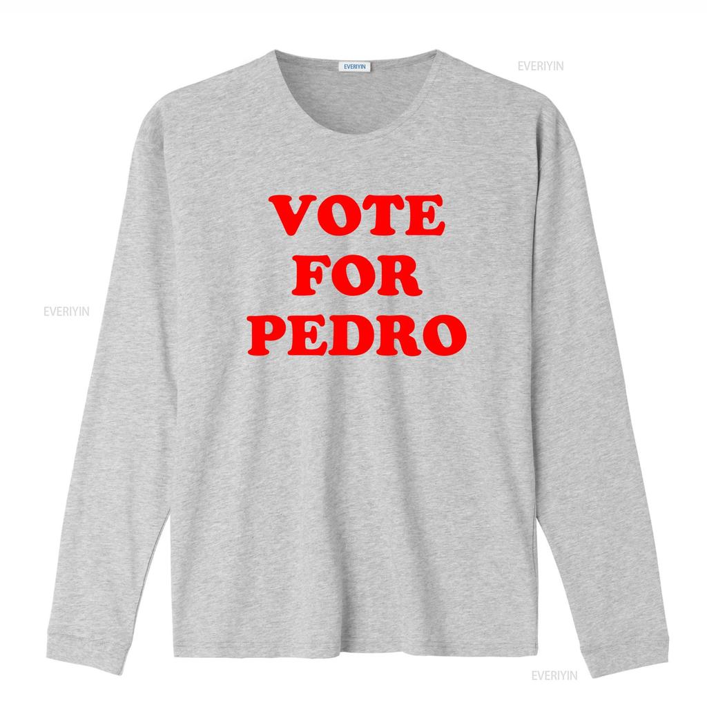 Vote For Pedro T Shirt Mens 100 Cotton  Vintage Washed Slightly Graphic Unisex Soft Homme Versatile Streetwear