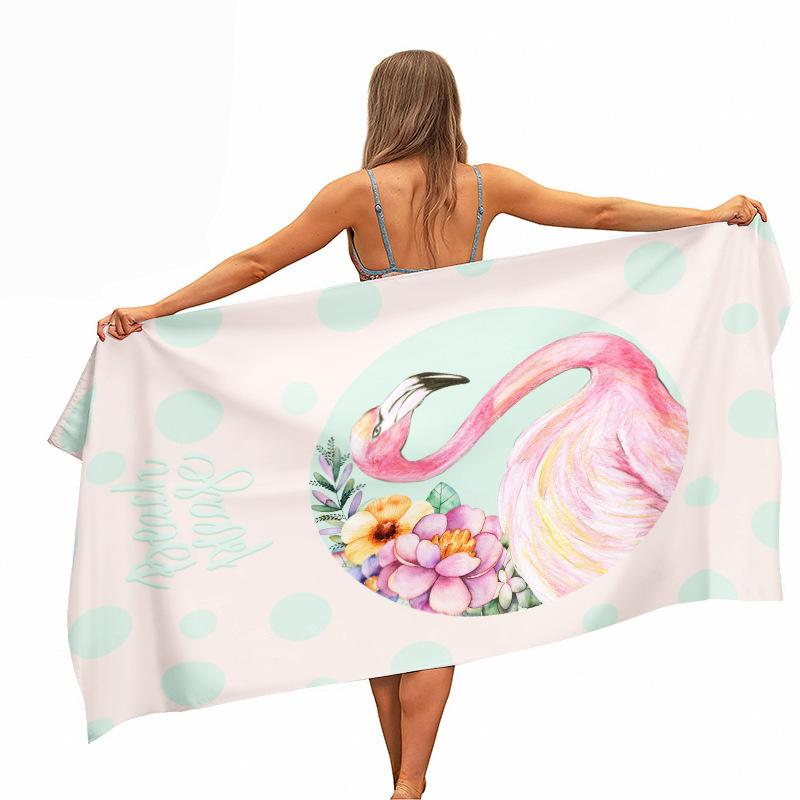 Tropical Flower Beach Towel Hibiscus Floral Microfiber Quick Dry Bath Towel for Beach Pool Travel 50x100cm