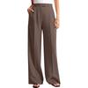 Ladies' Loose Casual Pocket Straight Leg Suit Pants