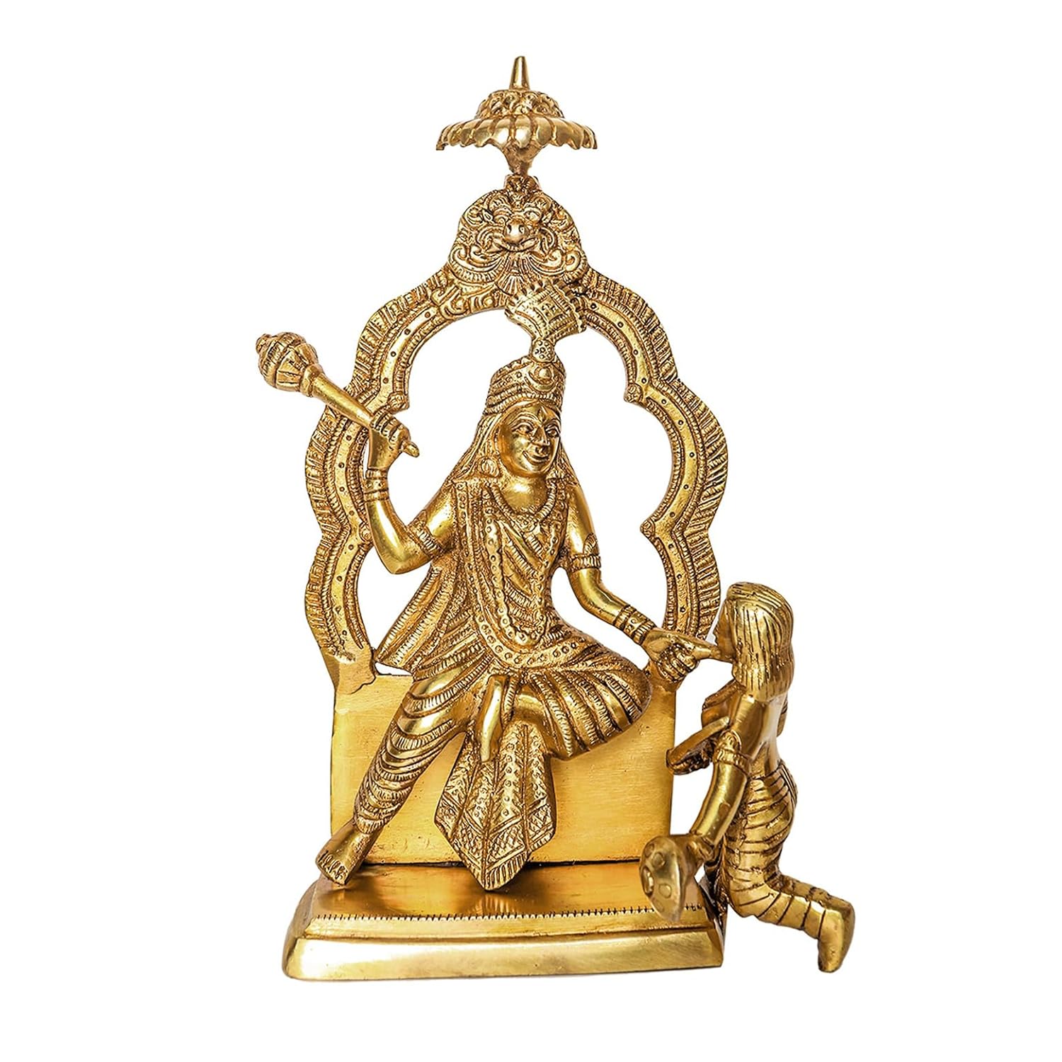 Goddess Mahavidya Bagalamukhi Brass Statue, Religious, Standard Size - 10 Inch